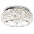 Ideal Lux - Plafonnier en cristal PASHA 10xE14/40W/230V d. 55 chrome brillant